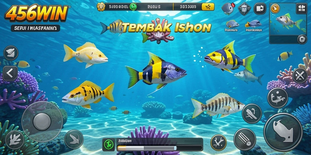 Gambar menampilkan gameplay seru Tembak Ikan di 456WIN.