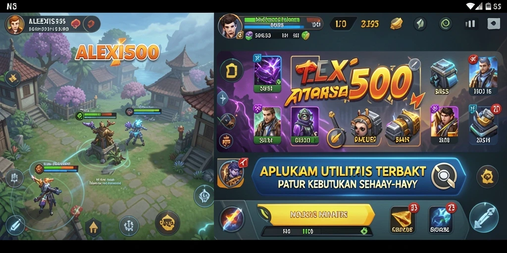 Tampilan utama ALEXIS500 yang menampilkan fitur utilitas yang memudahkan pengguna.
