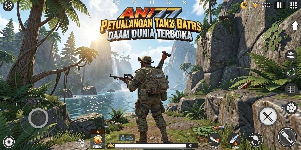 Screenshot gameplay AN777 menampilkan petualangan di dunia terbuka yang memukau.