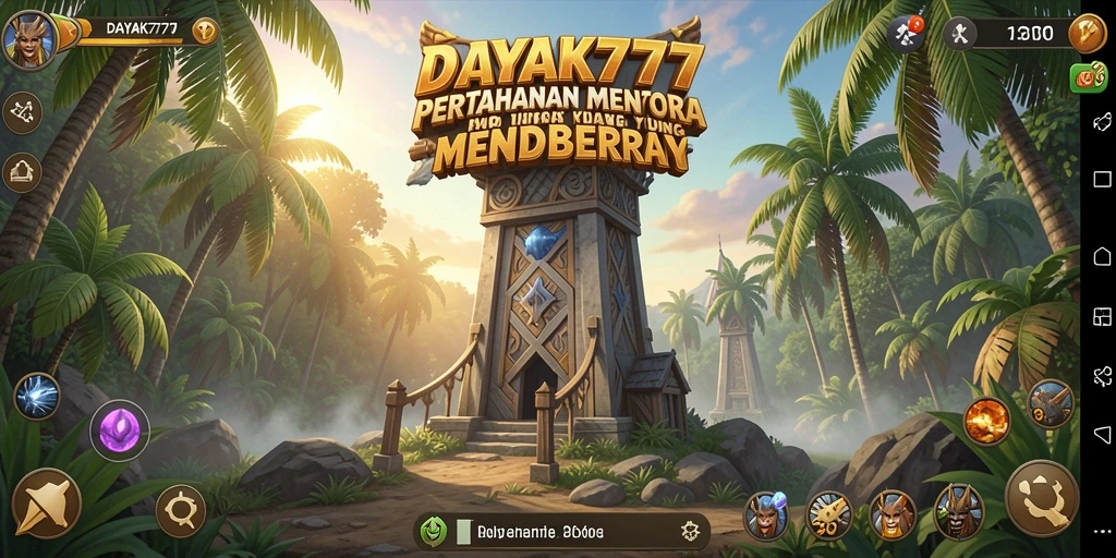 Screenshot DAYAK777 menampilkan aksi menara pertahanan yang seru dan mendebarkan.