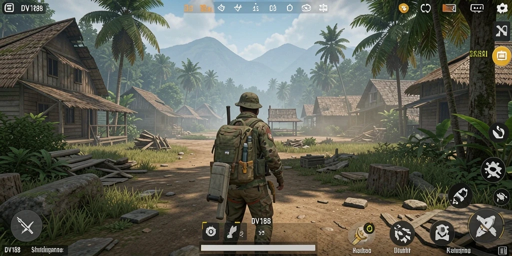 Tangkapan layar menunjukkan gameplay realistis dan interaksi karakter dalam DV188.