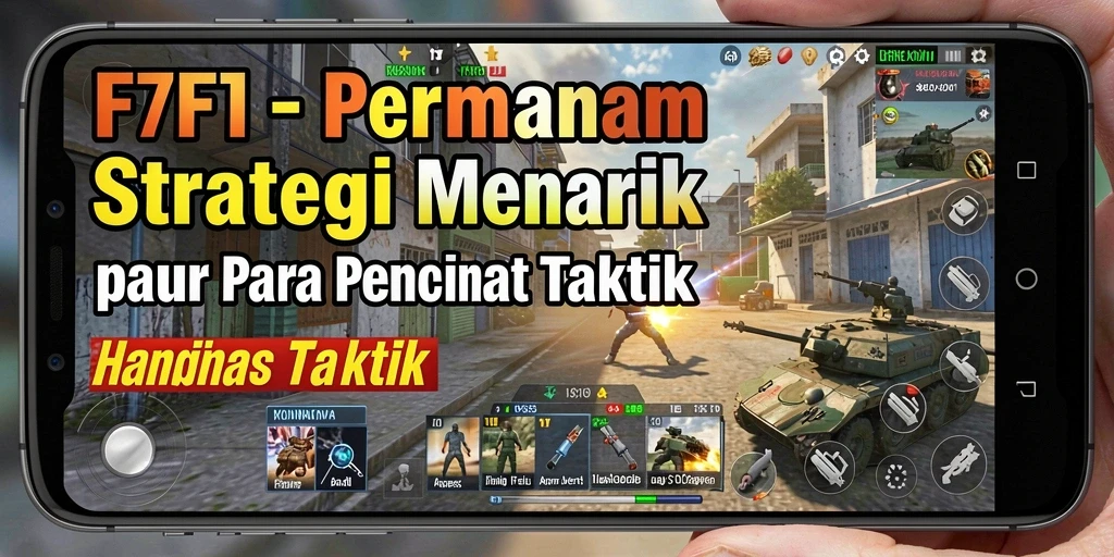 Screenshot gameplay F7F7 menampilkan pertempuran strategis yang mendebarkan.