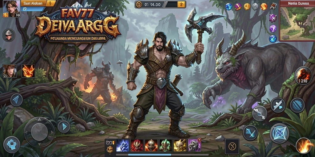 Screenshot utama FAV77 menunjukkan aksi pertarungan yang mendebarkan dalam game ARPG.