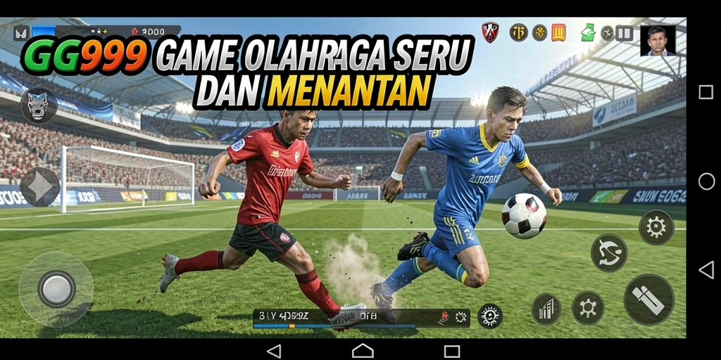 Tampilan seru pertandingan olahraga dalam GG999 dengan grafik yang memukau.