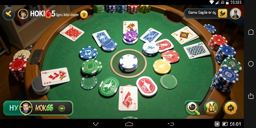 Tampilan screenshot HOKI65 menampilkan gameplay Gaple yang seru.