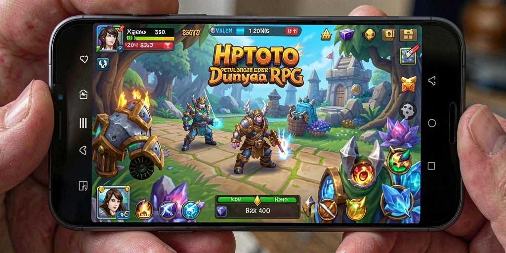 Gameplay RPG HPTOTO yang seru dengan karakter dan misi menarik.