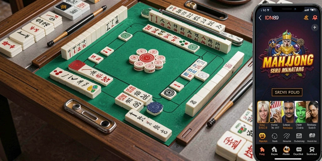 Tampilan gameplay IDN89 yang menarik dan seru dalam permainan Mahjong.