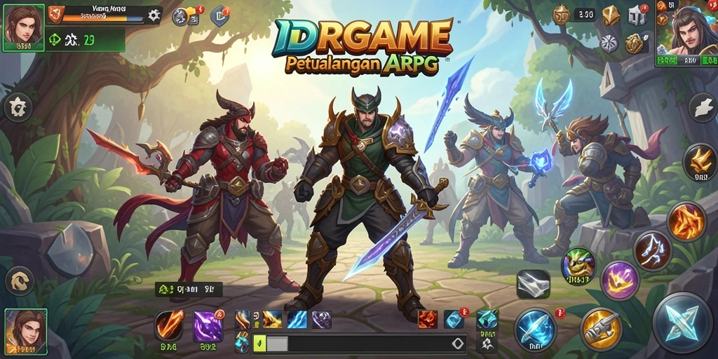 Tangkapan layar menampilkan pertempuran intens di dunia ARPG.
