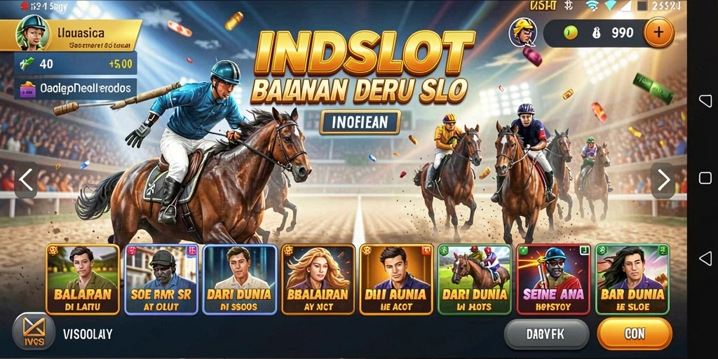 Tangkapan layar gameplay <strong>INDSLOT</strong> menampilkan aksi balapan yang mengasyikkan.