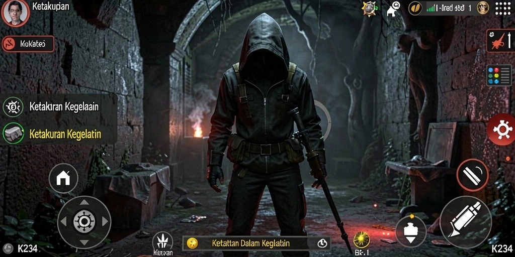 Tampilan menyeramkan dalam gameplay K234 yang mendebarkan.
