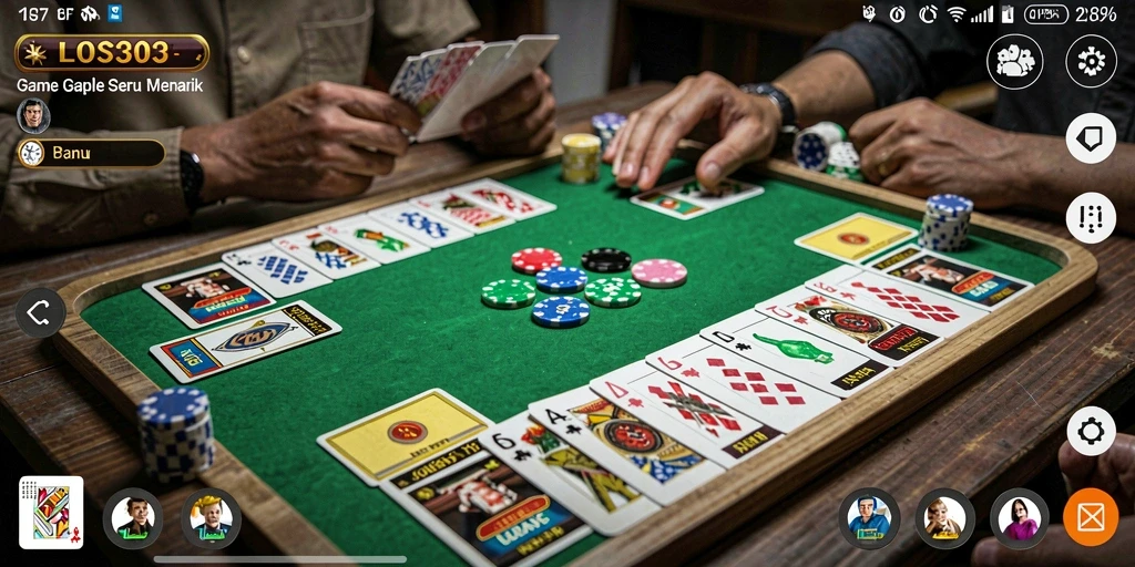 Screenshot gameplay yang menampilkan serunya bermain Gaple.
