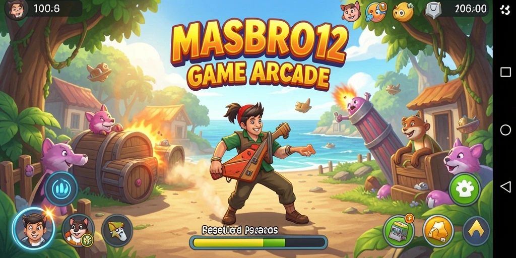 Tampilan gameplay seru dari MASBRO12 yang membuat ketagihan.