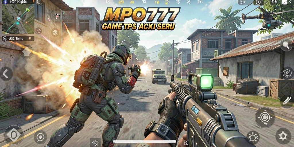 Tangkapan layar gameplay MPO777 yang menampilkan aksi tembak-menembak yang intens.
