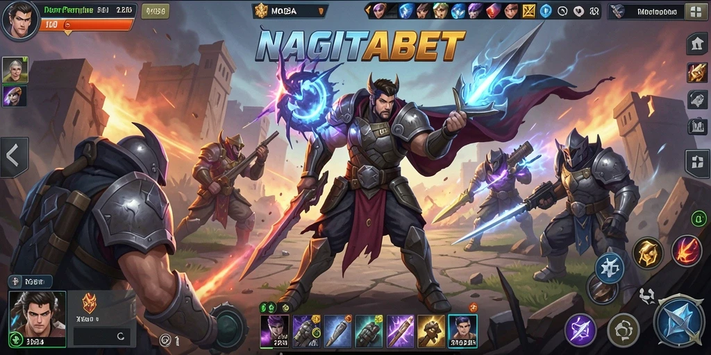Screenshot gameplay keren NAGITABET di arena pertempuran