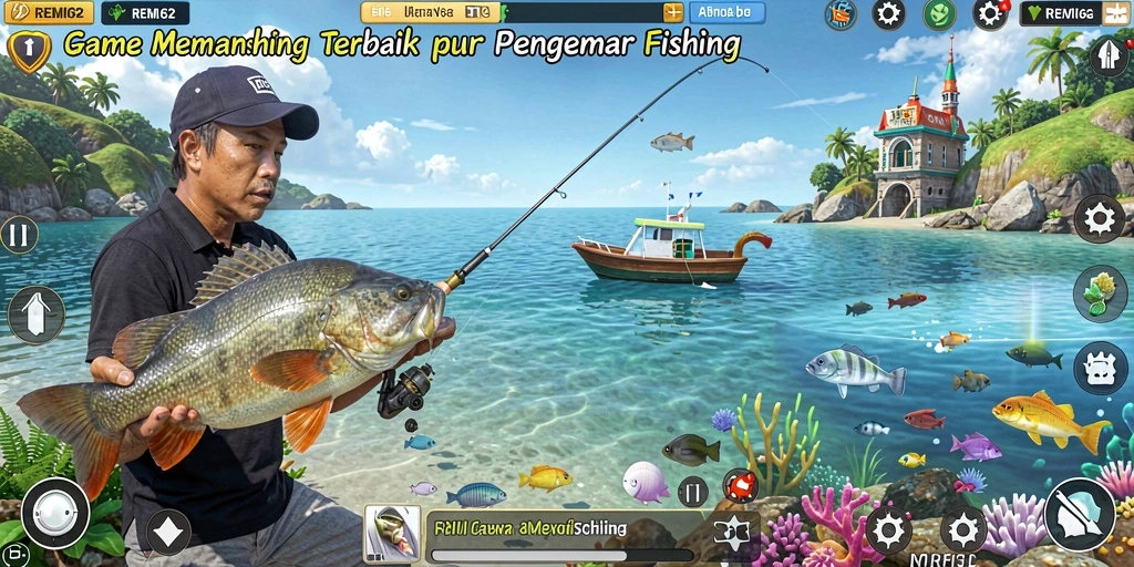 Tangkapan ikan yang spektakuler dalam gameplay REMI62.