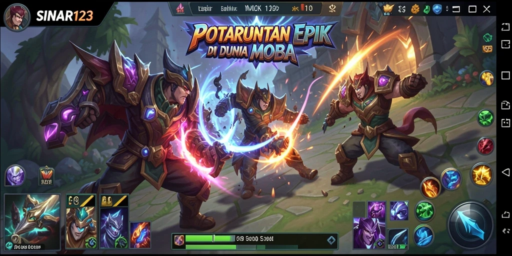 Tampilan gameplay seru di arena pertarungan SINAR123.