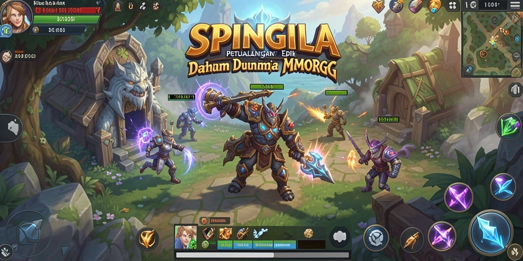 Gameplay SPINGILA yang seru dan menawan dalam dunia MMORPG.