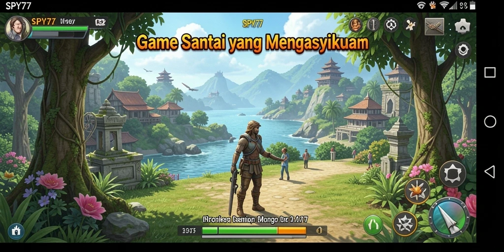 Tampilan gameplay SPY77 yang cerah dan penuh warna.